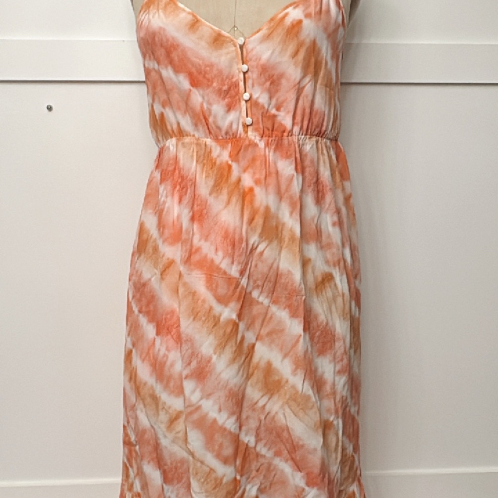 Rails Orange Pink Sleeveless Sundress